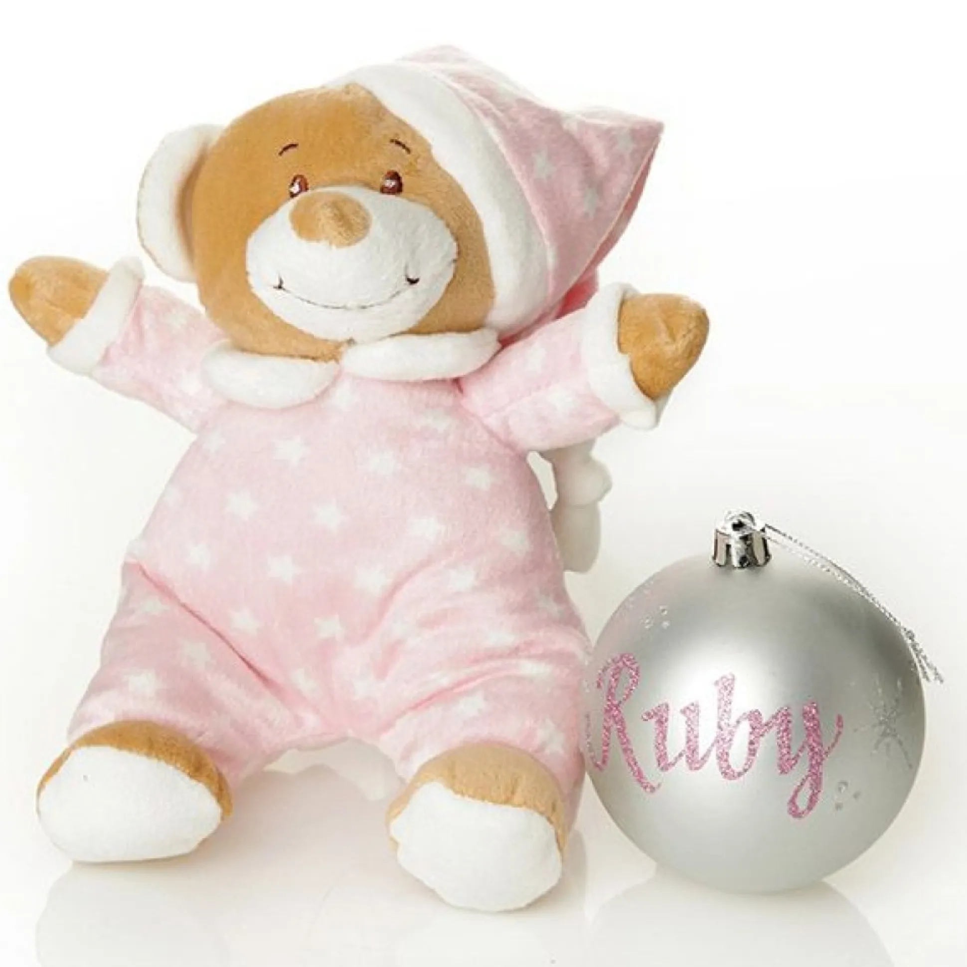 Pink Starbright Teddy and Bauble Gift Pack Bauble Value Packs|