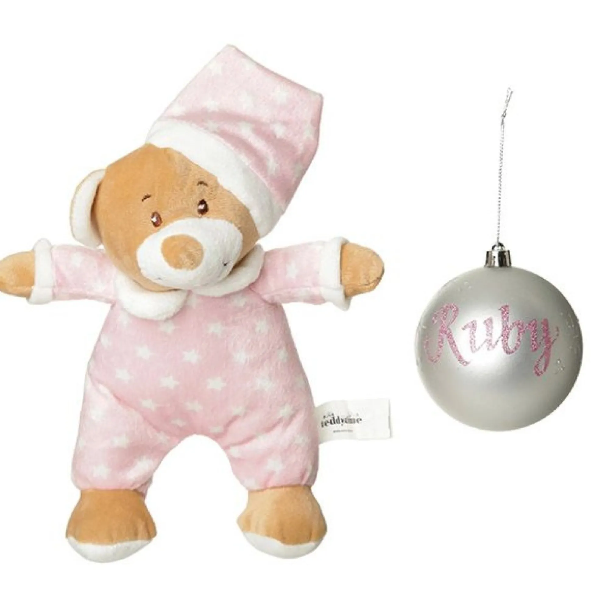 Pink Starbright Teddy and Bauble Gift Pack Bauble Value Packs|