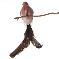 Pink Velvet Bird with Sequins Butterflies And Birds|