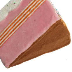 Pink Velvet Cake Slice with Frosting and Sprinkles Tree Decoration Christmas Tree Decorations|