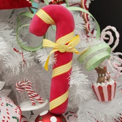 Pink Velvet Candy Cane Tree Decoration Christmas Tree Decorations|