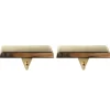 Plain Gold Christmas Stocking Hanger - Set of 2 Stocking Hangers|
