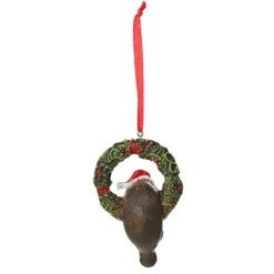 Platypus in Wreath Australiana Christmas Tree Decoration Australian Tree Decorations|