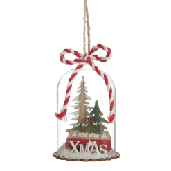 Plywood Combi Dome Hanging Decoration Christmas Tree Decorations|