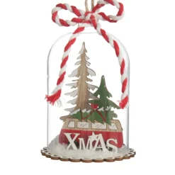 Plywood Combi Dome Hanging Decoration Christmas Tree Decorations|