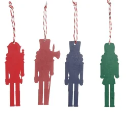 Plywood Nutcracker Tree Decorations - Box Set of 12 Christmas Tree Decorations|