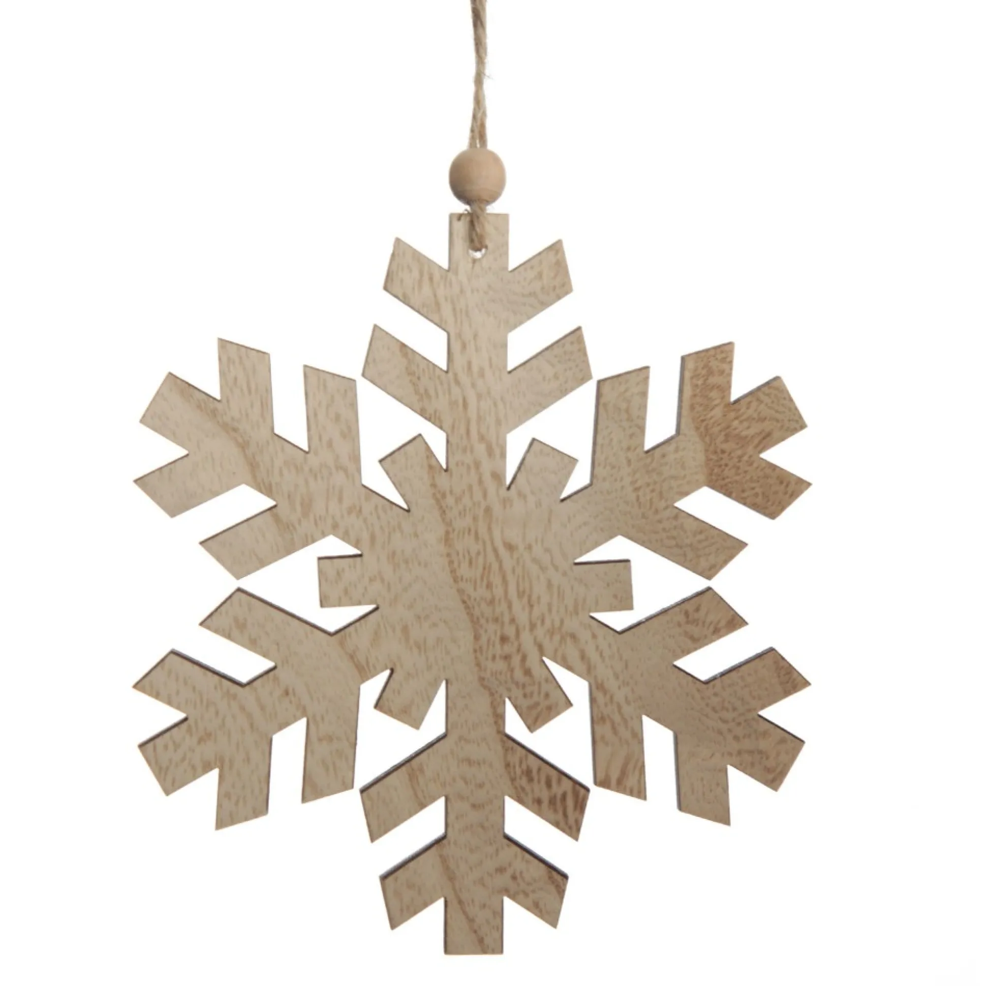 Plywood Snowflake Tree Decorations - Set of 2 Snowflakes And Stars|