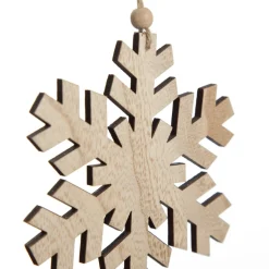 Plywood Snowflake Tree Decorations - Set of 2 Snowflakes And Stars|