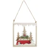 Plywood Winter Combi Christmas Scene Hanging Tree Decoration Christmas Tree Decorations|