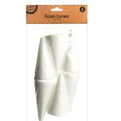 Polystyrene Foam DIY Craft Cone - Set of 6 Christmas Craft Supplies|