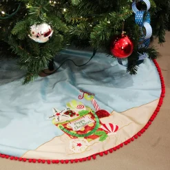 Pom Pom Beach Christmas Tree Skirt Christmas Tree Skirts|
