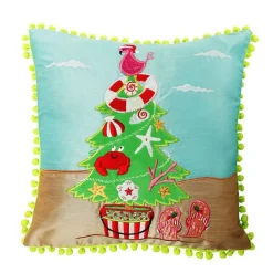Pom Pom Beach Tree Christmas Cushion Cover Christmas Cushions|