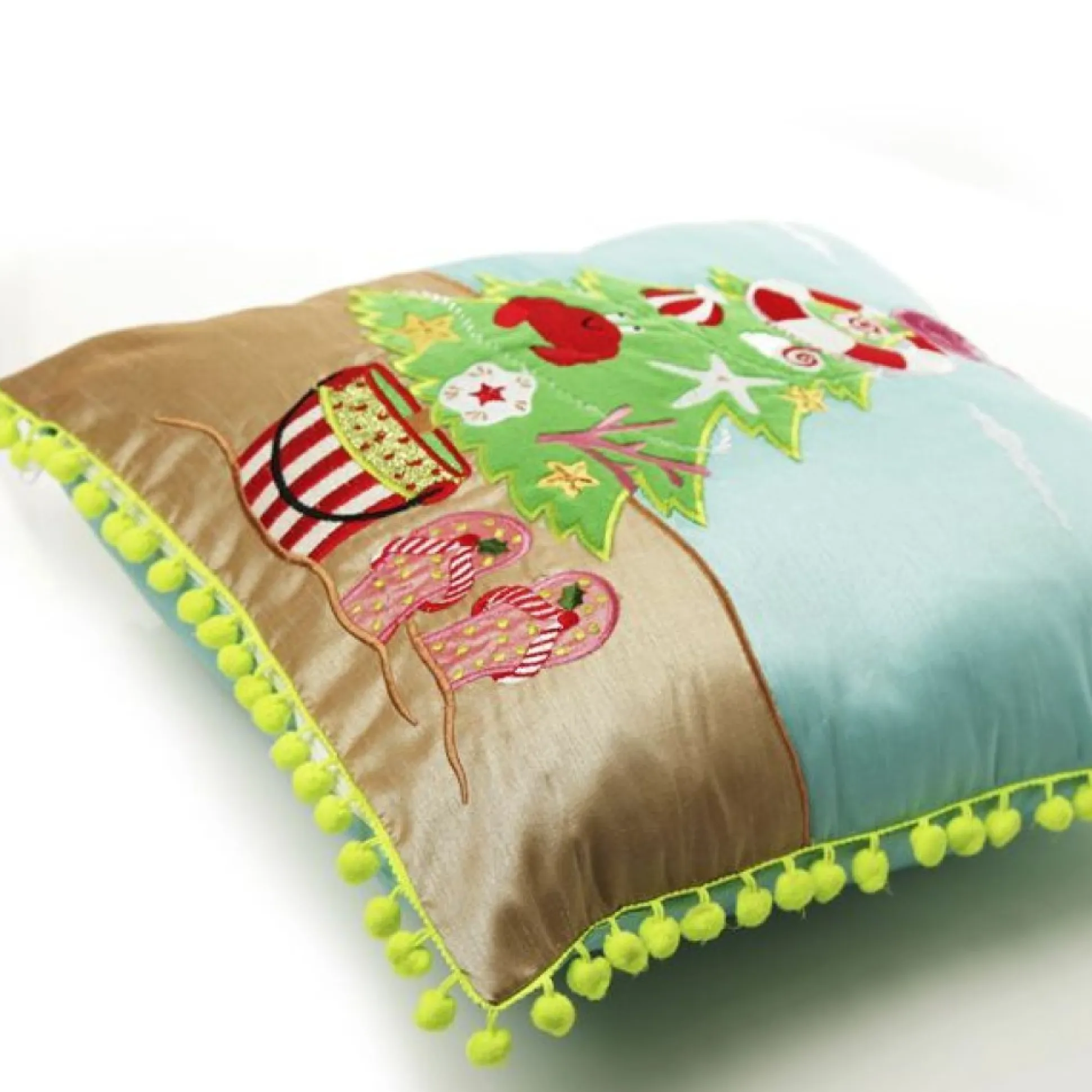 Pom Pom Beach Tree Christmas Cushion Cover Christmas Cushions|