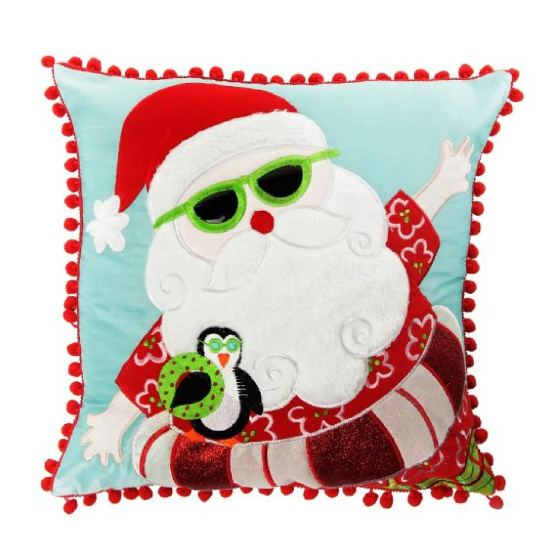 Pom Pom Santa Christmas Cushion Cover Christmas Cushions|