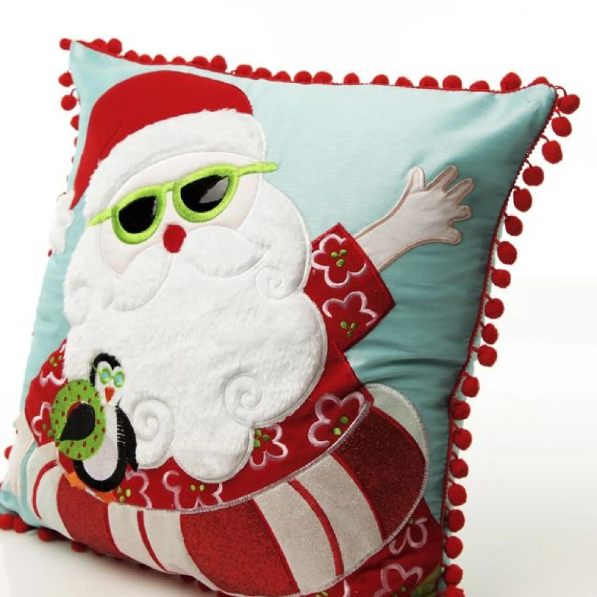 Pom Pom Santa Christmas Cushion Cover Christmas Cushions|