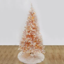 Pre-lit Snow Flocked Pink Fir Christmas Tree Christmas Trees|