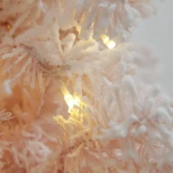 Pre-lit Snow Flocked Pink Fir Christmas Tree Christmas Trees|