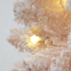 Pre-lit Snow Flocked Pink Fir Christmas Tree Christmas Trees|