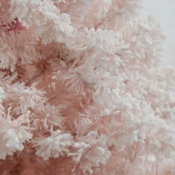Pre-lit Snow Flocked Pink Fir Christmas Tree Christmas Trees|