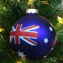 Proud Aussie Flag Christmas Bauble Personalised Baubles|
