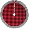 Red and Black Buffalo Check Christmas Tree Skirt Christmas Tree Skirts|