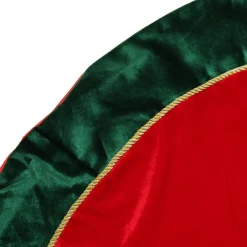 Red and Green Velvet Christmas Tree Skirt Christmas Tree Skirts|