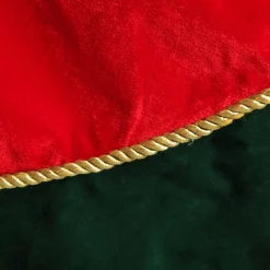 Red and Green Velvet Christmas Tree Skirt Christmas Tree Skirts|