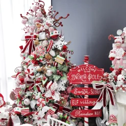 Red and Green Whimsical Christmas Pick Christmas Tree Picks|