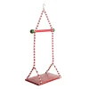 Red and White Bead Christmas Swing Ornament - Double Seat Christmas Ornaments|