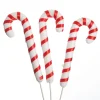 Red and White Candy Cane Pick - Pack of 3 Christmas Craft Supplies|
