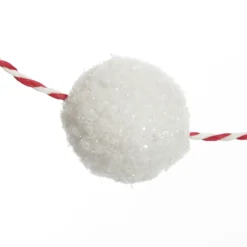 Red and White Candy Cane Stripe Ball Garland Tree Garlands|