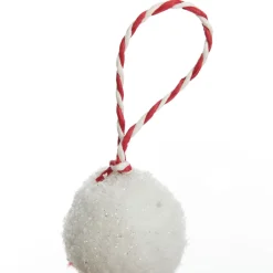 Red and White Candy Cane Stripe Ball Garland Tree Garlands|