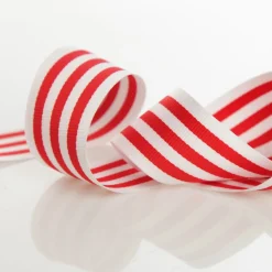 Red and White Candy Cane Ribbon - 3.8cm Ribbons|