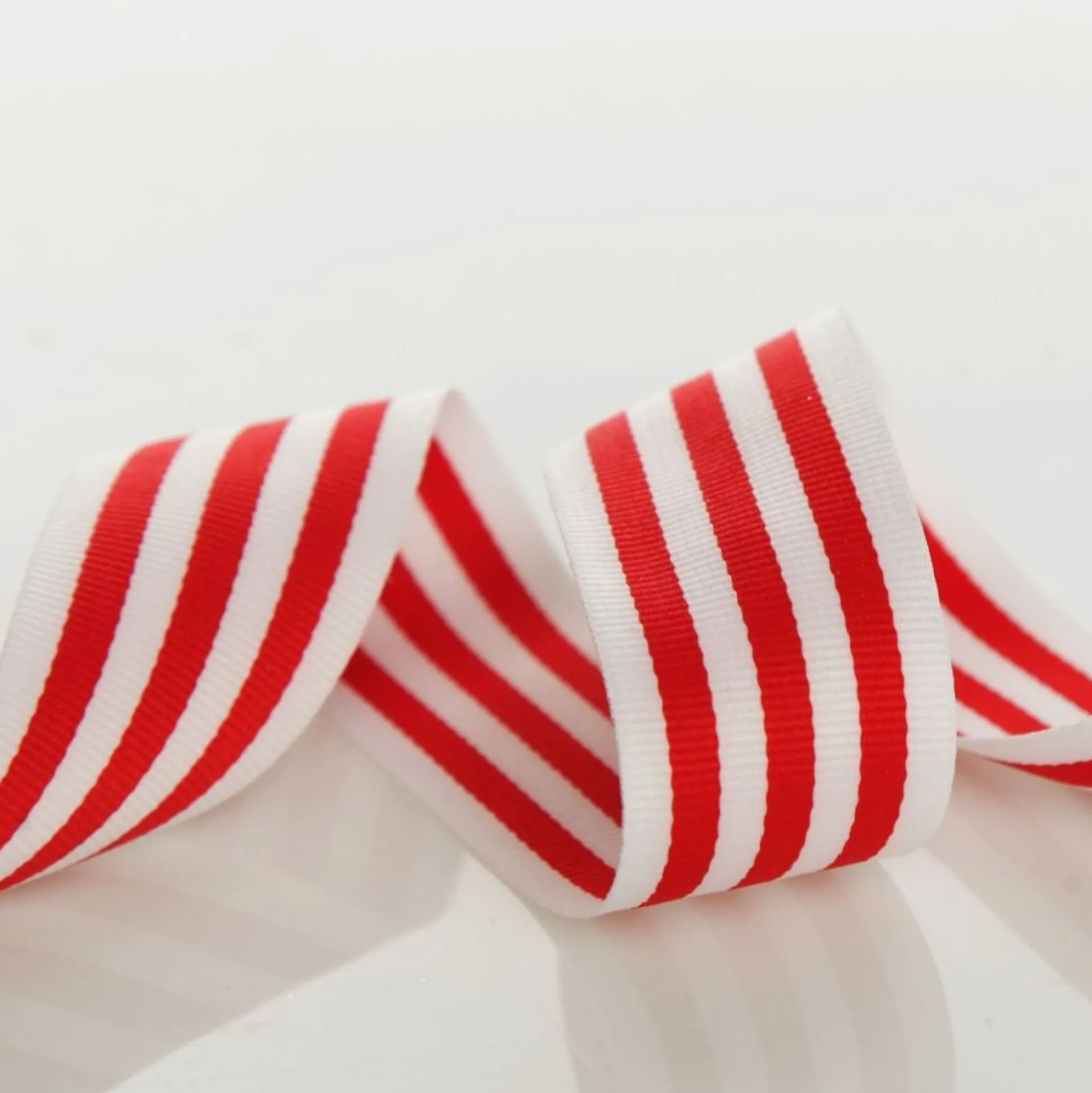 Red and White Candy Cane Ribbon - 3.8cm Ribbons|
