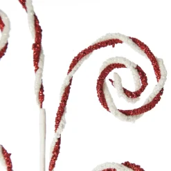 Red and White Chenille Stick Candy Cane Christmas Pick Christmas Tree Picks|