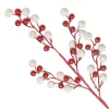 Red and White Glitter Ball Christmas Pick Christmas Tree Picks|
