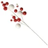 Red and White Glitter Multi-Size Ball Christmas Pick Christmas Tree Picks|