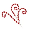 Red and White Velvet Candy Cane Pick Christmas Tree Picks|