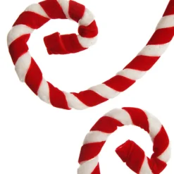 Red and White Velvet Candy Cane Pick Christmas Tree Picks|