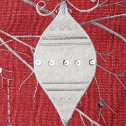 Red Bauble Christmas Table Runner Christmas Table Decor|