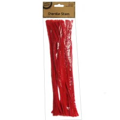 Red Chenille Stem Pipe Cleaners - Pack of 50 Christmas Craft Supplies|