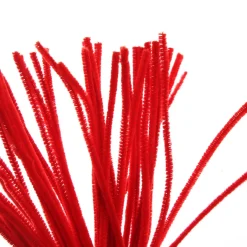Red Chenille Stem Pipe Cleaners - Pack of 50 Christmas Craft Supplies|