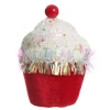 Red Cupcake with Frosting and Sprinkles Christmas Tree Decoration Christmas Tree Decorations|