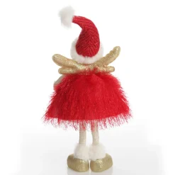 Red Dress Fabric Standing Angel Christmas Angels|