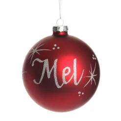 Red Glass Personalised Christmas Bauble Personalised Baubles|