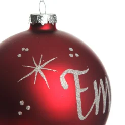 Red Glass Personalised Christmas Bauble Personalised Baubles|