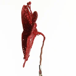 Red Glitter and Sequin Butterfly Clip Butterflies And Birds|