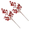 Red Glitter Berry Pick - Set of 2 Christmas Tree Picks|