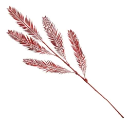 Red Glitter Feather Spray Christmas Sprays|