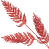 Red Glitter Fern Spray Christmas Sprays|